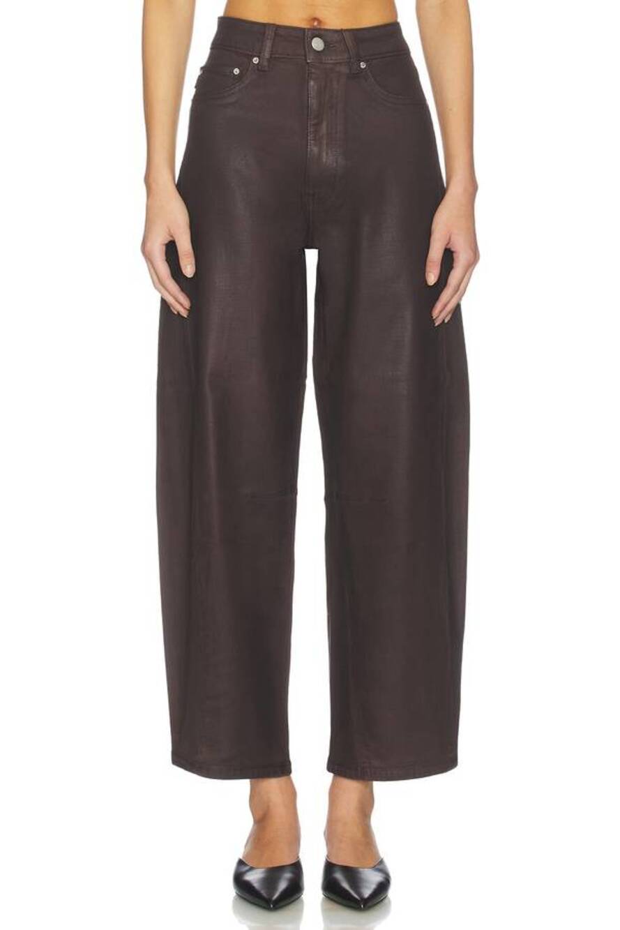 DL1961 Miro Barrel High Rise Jeans in Cocoa Coated 24
